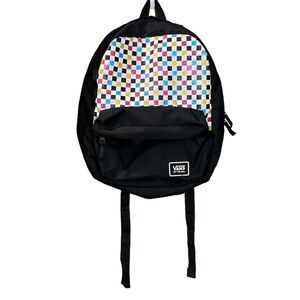 Vans Realm Classic Backpack School Laptop Bag Checkerboard Glitter Multi
